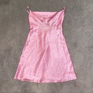 Zara pink floral silk mini dress